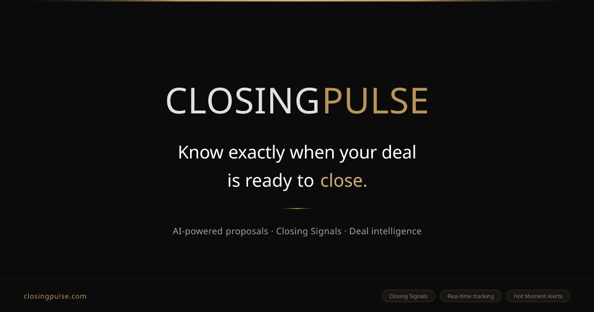 Get Close — Proposal Software That Tells You When to Call